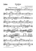 Karol Szymanowski Preludium h-moll for violin and piano (violin part)