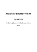 Quintet for clarinet, bassoon, violin, cello and piano (full score)